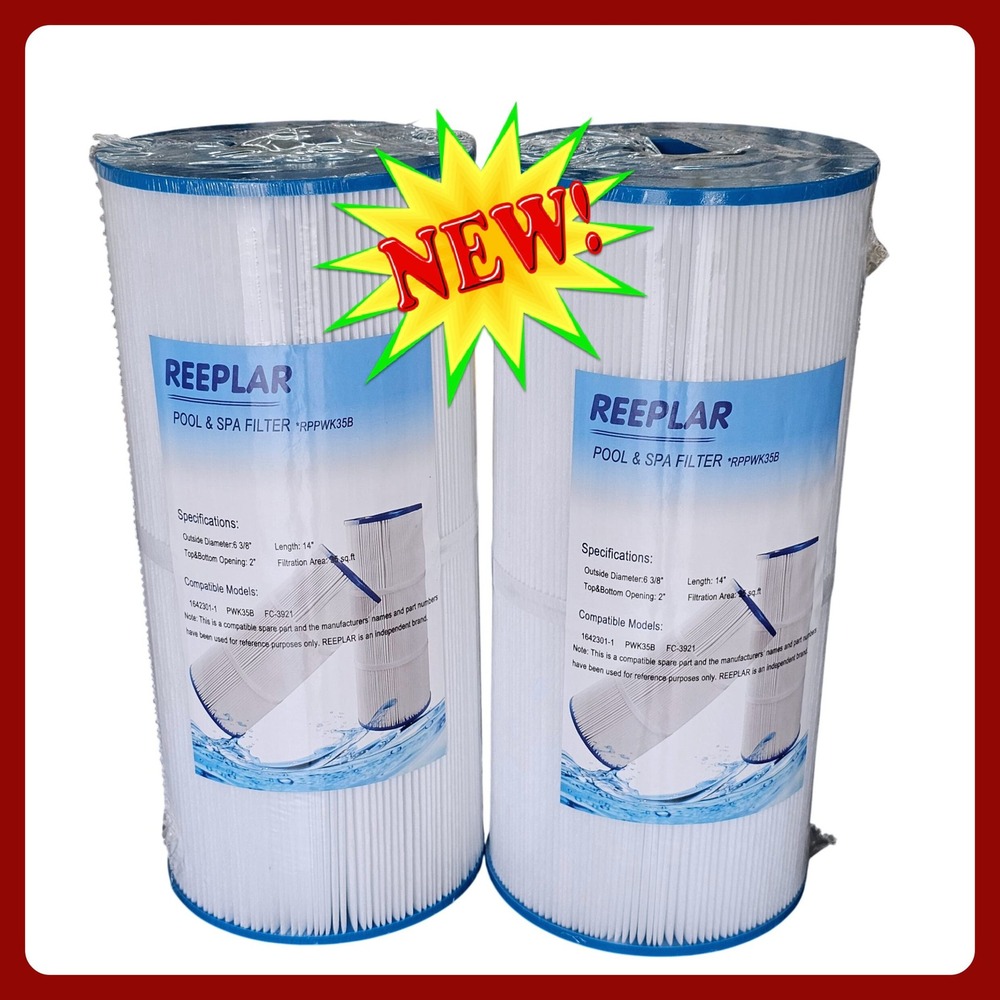 REEPLAR PWK35B Spa Filter 2-Pack Watkins 1642301-1 Hot Spring Limelight 35 sq.ft
